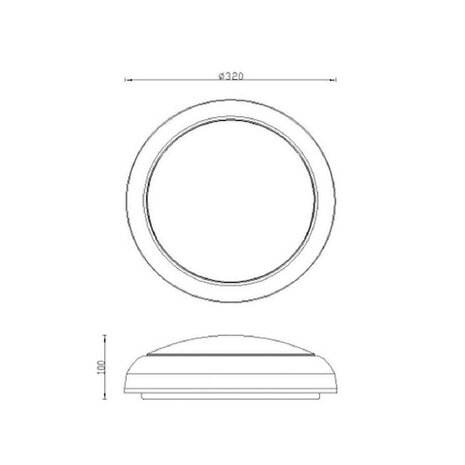 MM10 LED, 9/14,9/18W schakelbaar, 3000/4000/6500K schakelbaar, 900, 1400 of 1800 lumen, wit/opaal