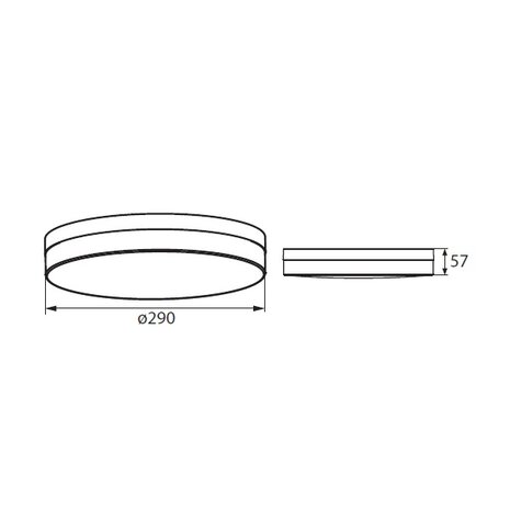 MM17 LED, 10/20W schakelbaar, 3000/4000K schakelbaar, 1300 of 2300 lumen, wit/opaal